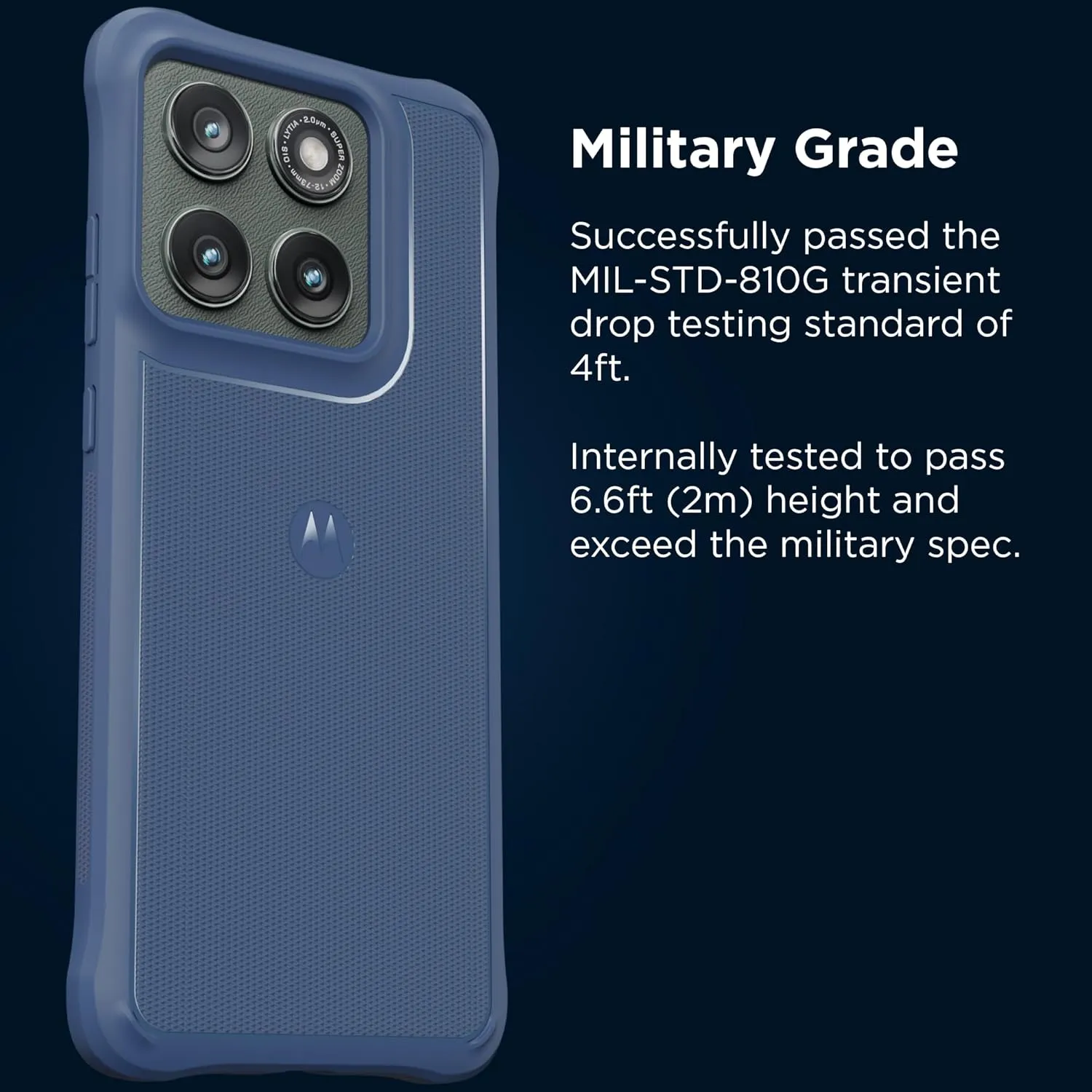 Motorola Edge (2025) Dusk Blue Protective Case - Precision fit, Stylish Shock Absorbing Phone Case
