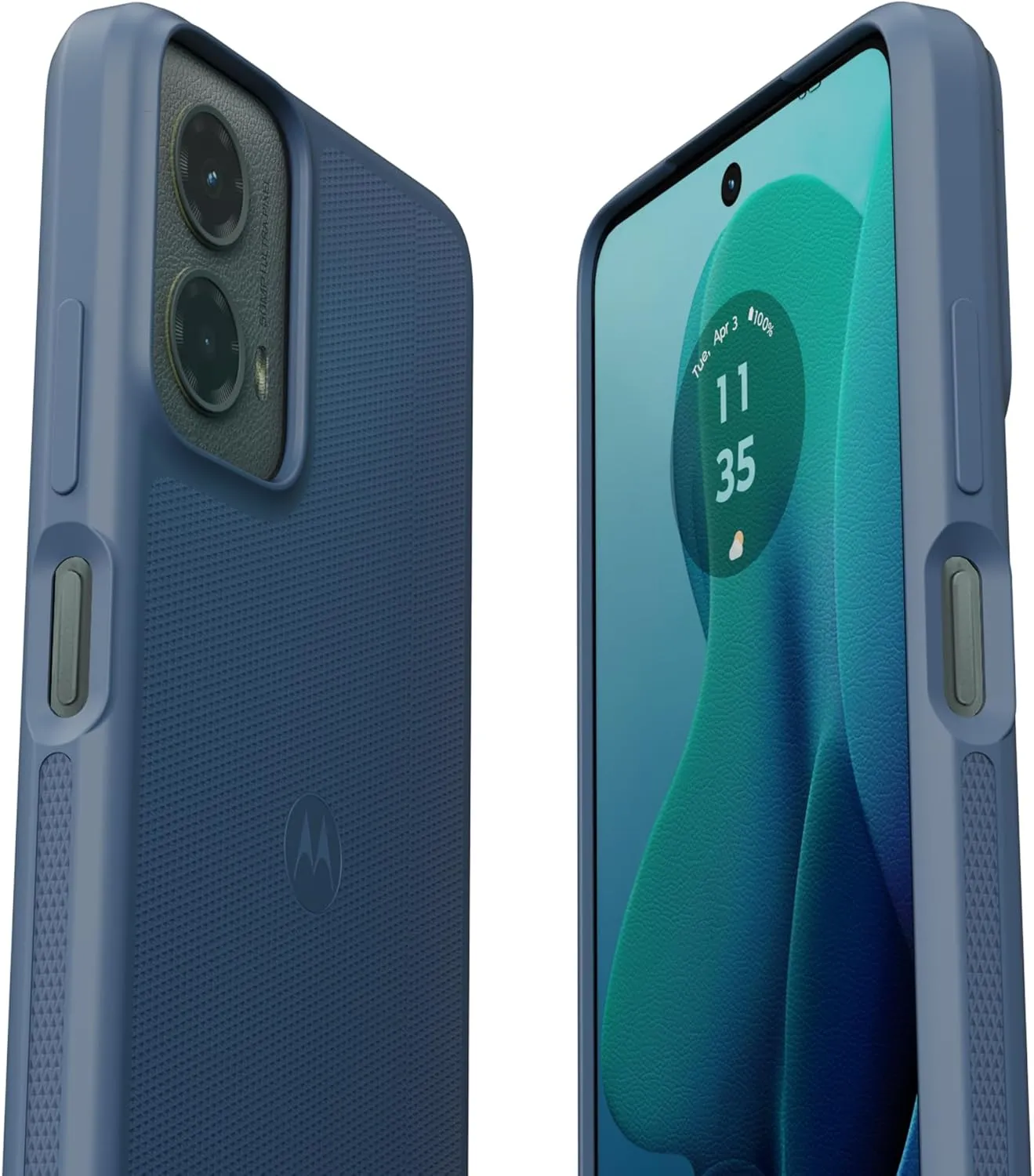 Motorola Moto G 5G (2024) Textured Protective Case- Dusk Blue - Precision fit Shock Absorbing Cases for Enhanced Phone Grip, Style, Drop Protection for Your Moto G 5G 2024