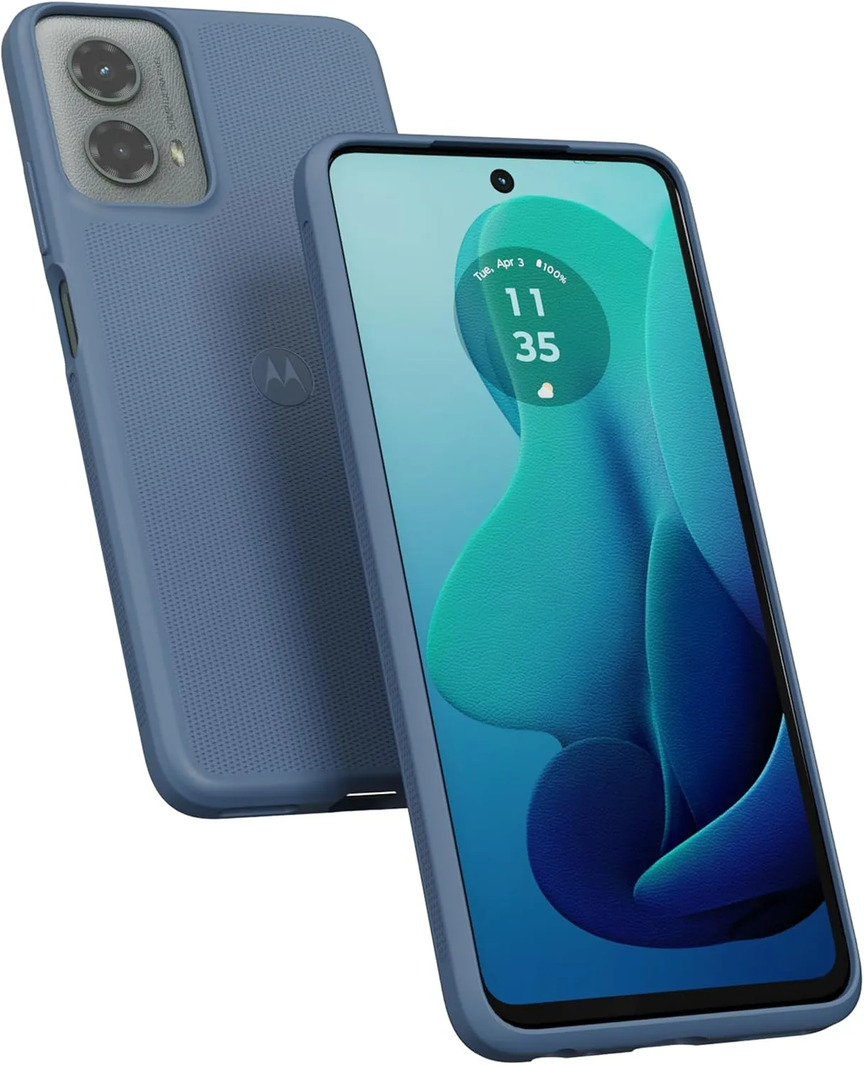 Motorola Moto G 5G (2024) Textured Protective Case- Dusk Blue - Precision fit Shock Absorbing Cases for Enhanced Phone Grip, Style, Drop Protection for Your Moto G 5G 2024
