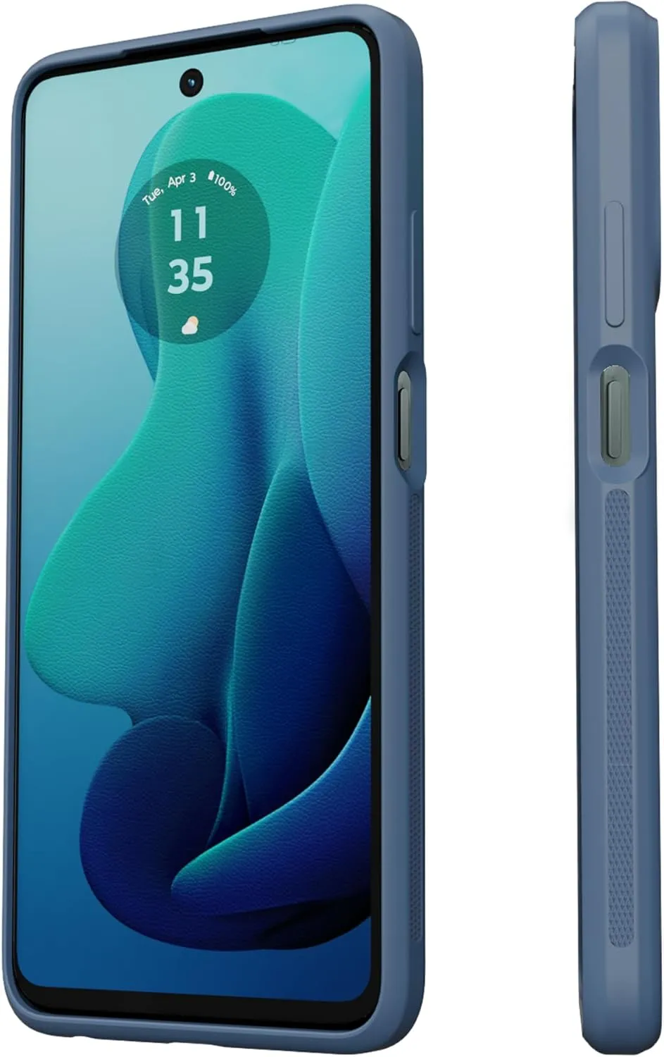 Motorola Moto G 5G (2024) Textured Protective Case- Dusk Blue - Precision fit Shock Absorbing Cases for Enhanced Phone Grip, Style, Drop Protection for Your Moto G 5G 2024