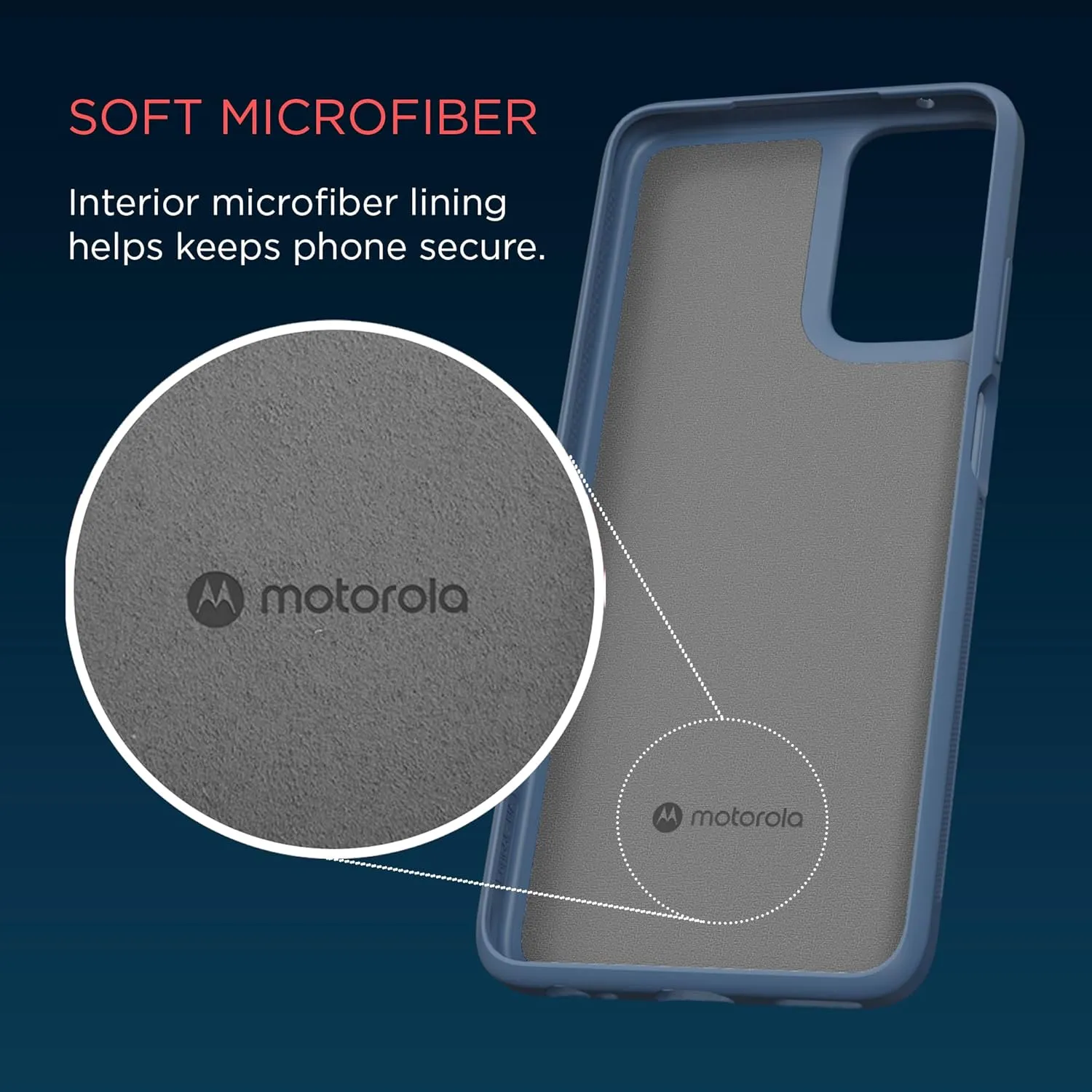 Motorola Moto G 5G (2024) Textured Protective Case- Dusk Blue - Precision fit Shock Absorbing Cases for Enhanced Phone Grip, Style, Drop Protection for Your Moto G 5G 2024