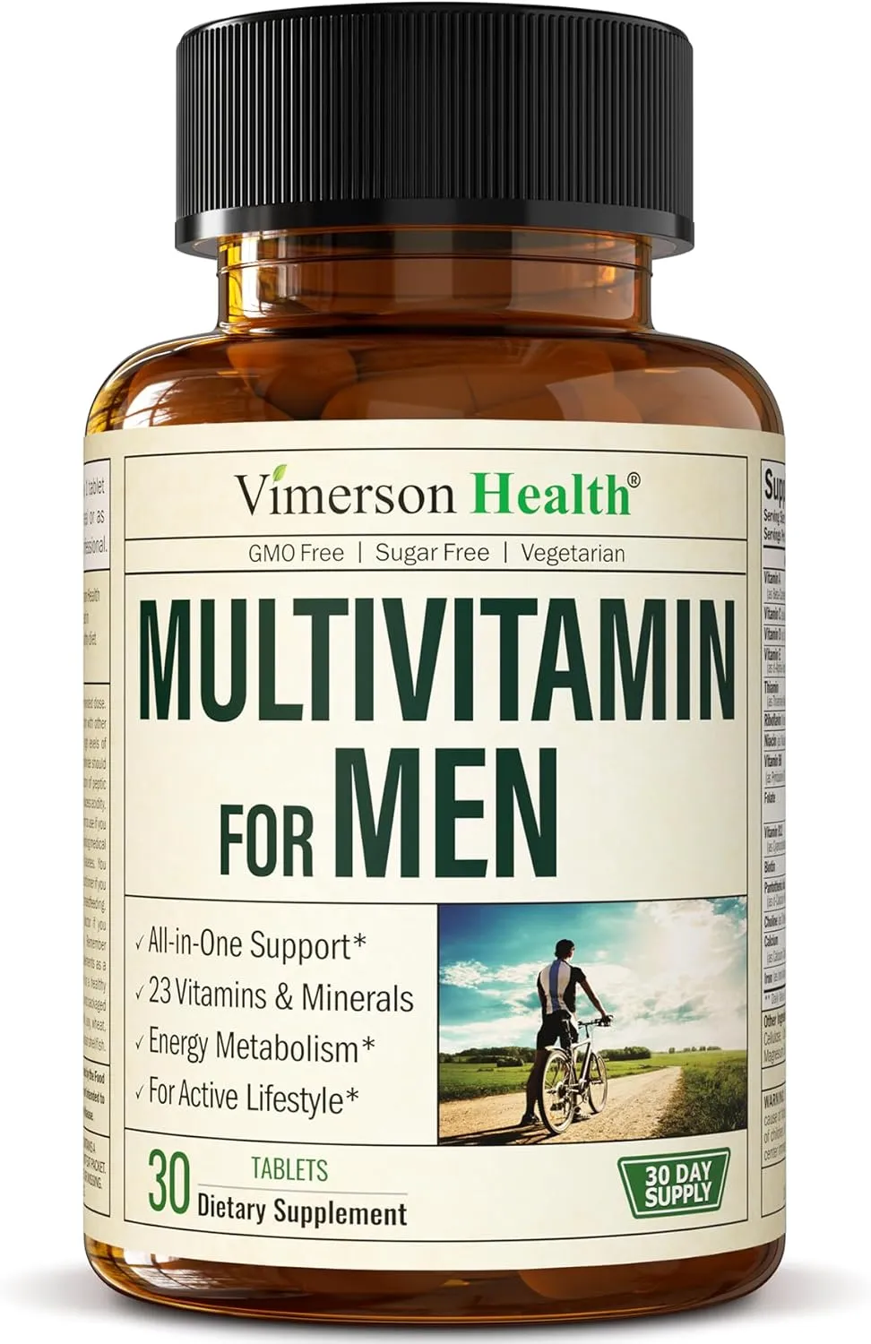 Multivitamin for Men - Daily Mens Multivitamins & Multiminerals with Vitamin D, Vitamin C, B12, Zinc & Iron. Essential Vitamins for Men for Energy, Focus, Stamina, Performance, Mens Health. 30 Tablets