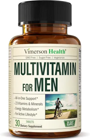 Multivitamin for Men - Daily Mens Multivitamins & Multiminerals with Vitamin D, Vitamin C, B12, Zinc & Iron. Essential Vitamins for Men for Energy, Focus, Stamina, Performance, Mens Health. 30 Tablets