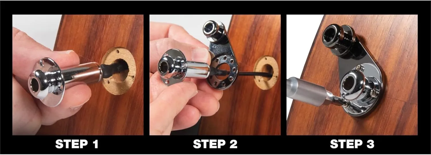 MusicNomad Acousti-Lok Strap Solution for 3 Screw Output Jacks