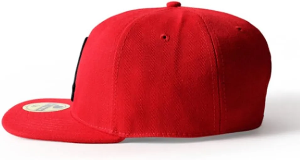 N10 Classic Punk Hip-Hop Baseball Cap,Flat-Brimmed Hat,100% Cotton Adjustable Snapback Hat for Men Or Women