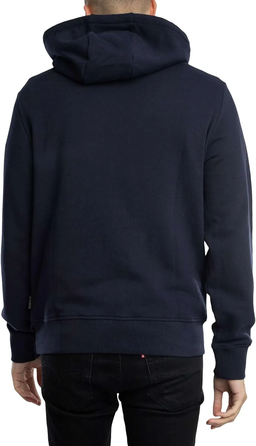 Napapijri Men's Balis Pullover Hoodie, Blue Marine