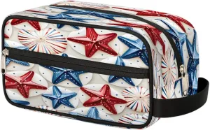 National Flag Starfish Travel Toiletry Bag Wash Bag Portable Cosmetic Bag Toiletries Accessories Cosmetic Storage Bag Shower Shaving Bag Unisex Starfish Pattern Print