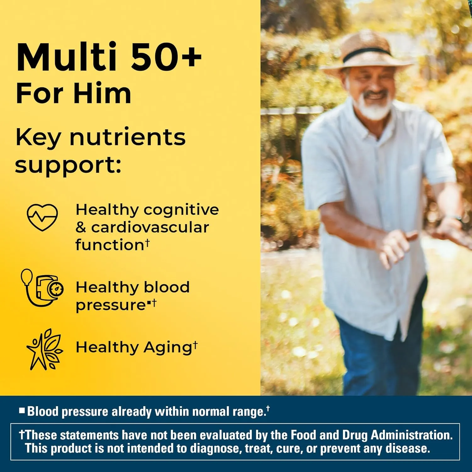 Nature Made Multivitamin For Him 50 , Mens Multivitamins for Daily Nutritional Support, Multivitamin for Men, 90 Tablets, 90 Day Supply