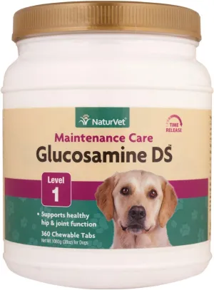 NaturVet 240 Count Glucosamine- DS with Glucosamine and Chondroitin Tablets for Dogs (360 Count)