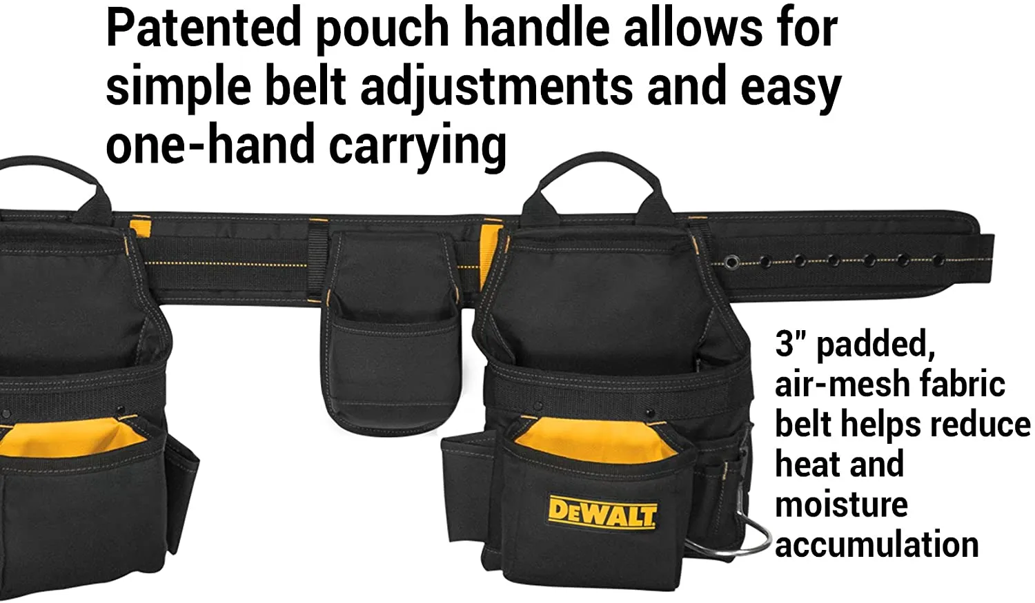 New DEWALT DG5640 16-Pocket Deluxe Carpenter's Combo Apron! Fits Waist 29"- 46", Retails $70 