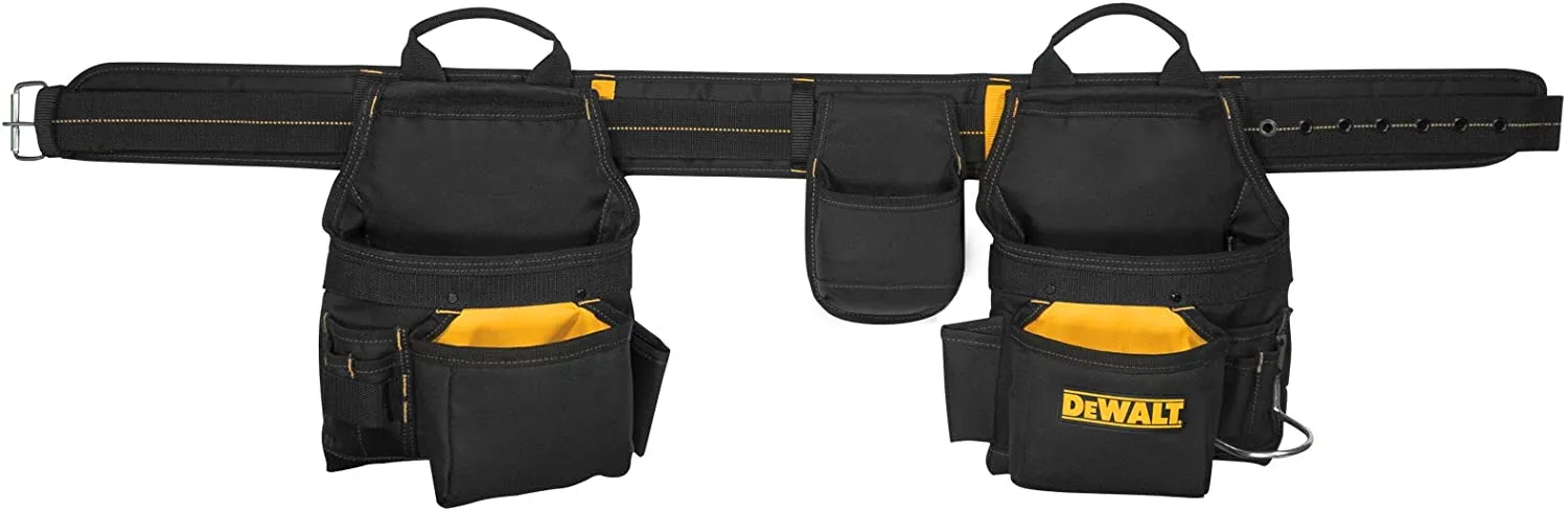 New DEWALT DG5640 16-Pocket Deluxe Carpenter's Combo Apron! Fits Waist 29"- 46", Retails $70 
