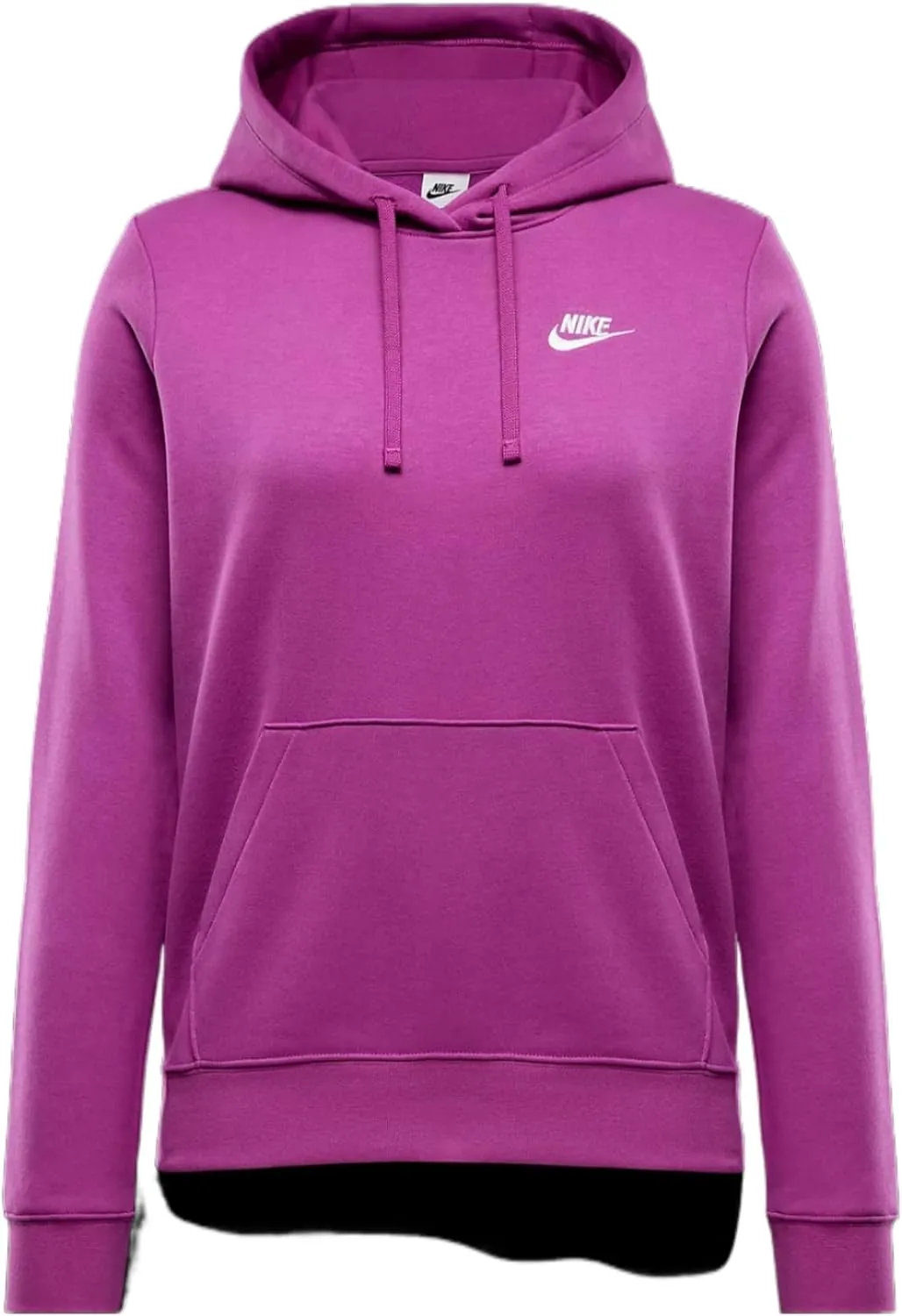 Nike Sportswear Club Fleece Women's Pullover Hoodie (DQ5793-518, Hot Fuchsia/White)