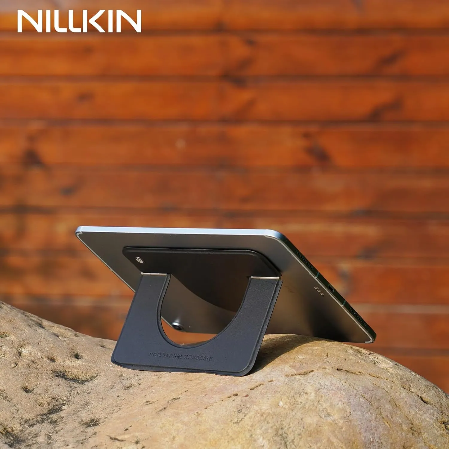 Nillkin iPad Magnetic Tablet Stand Adjustable Magsafe Grip Holder Fit for iPad Pro 13 M4/iPad Pro 12.9/Air 13 M2 and Other Tablet e-Reader (Black, for Over 11-13 inch Device)