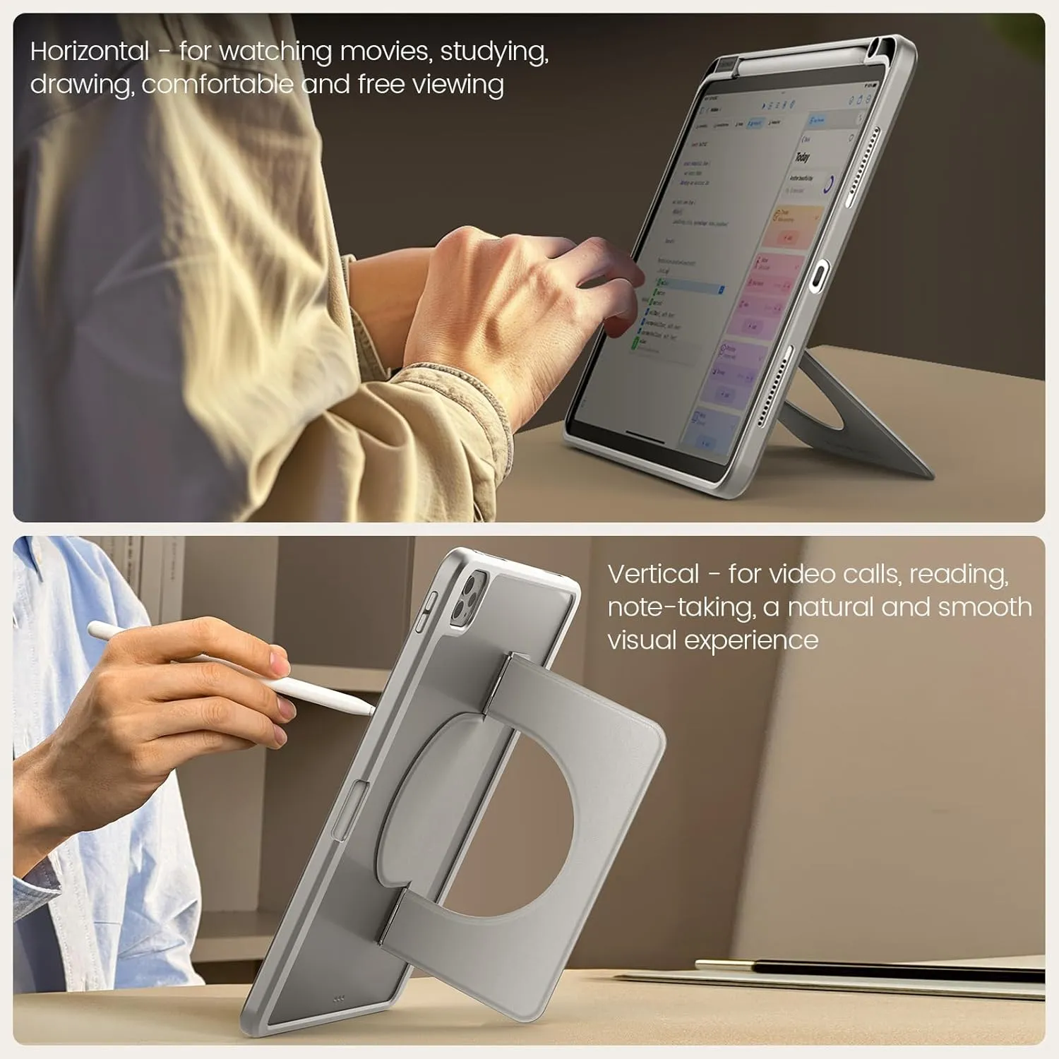 Nillkin Magnetic Tablet Stand Adjustable, Fit for iPad Pro 13/Pro 12.9/10th and Other Tablet e-Reader (Grey, for 11-13 inch Device)