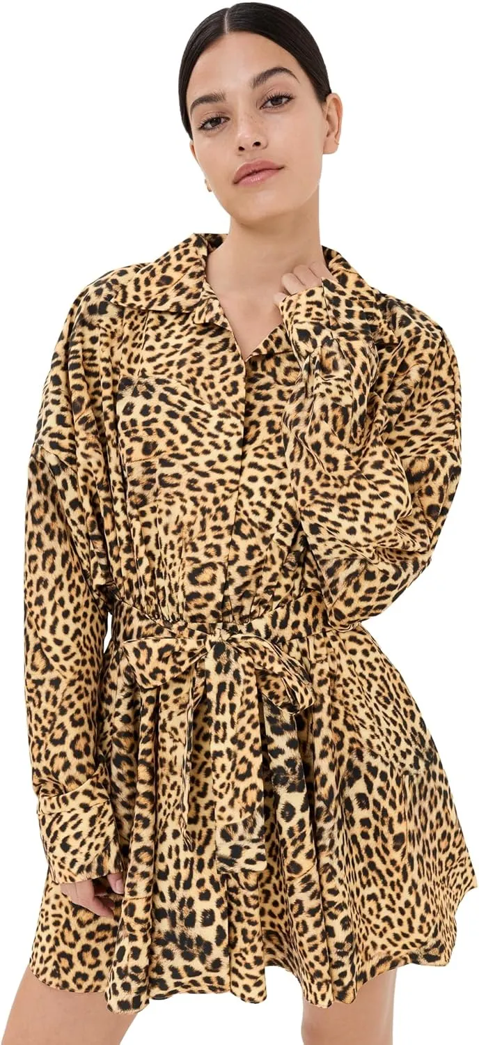 Norma Kamali Women's Super Oversized Shirt Flared Mini Dress