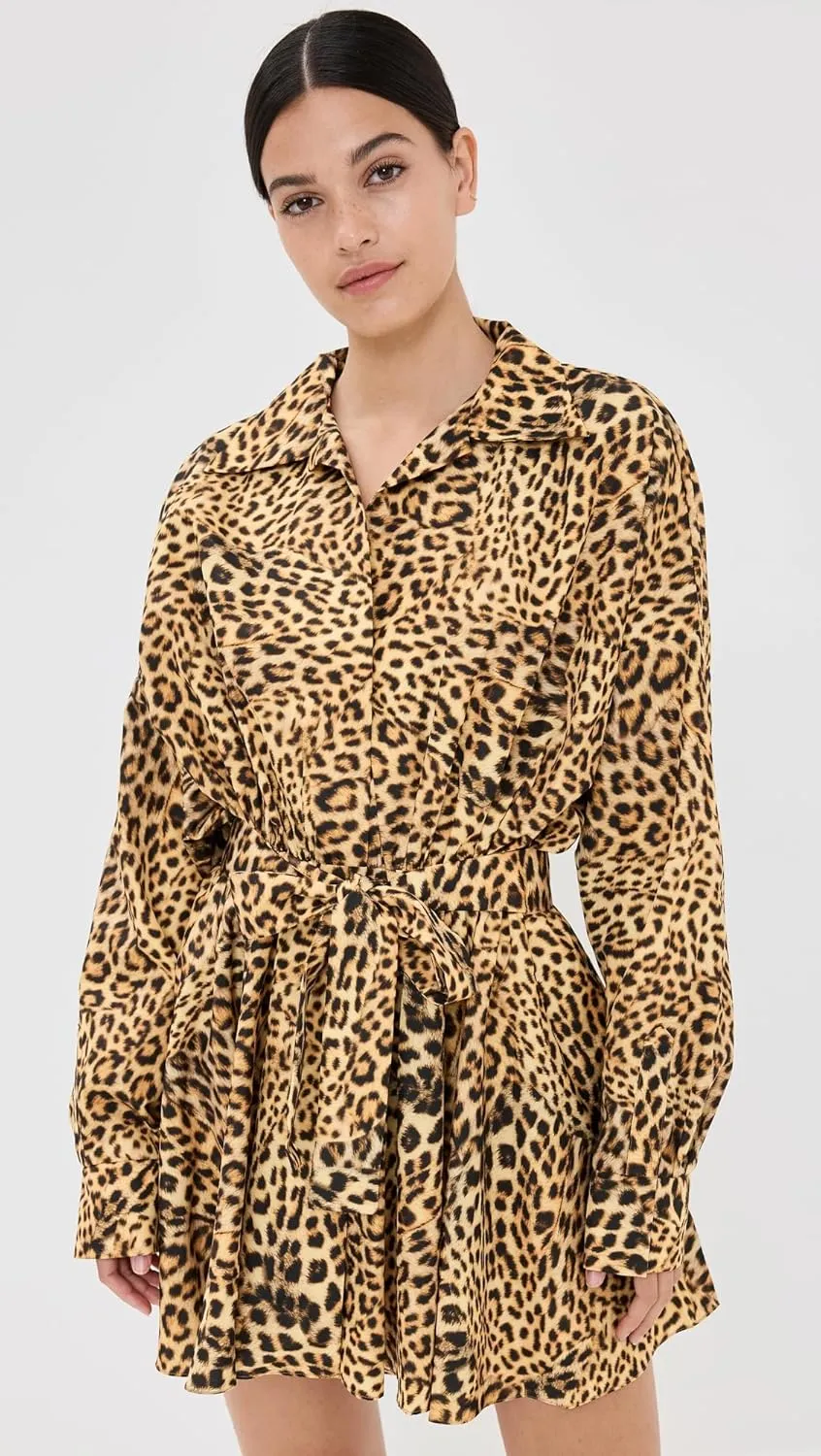 Norma Kamali Women's Super Oversized Shirt Flared Mini Dress