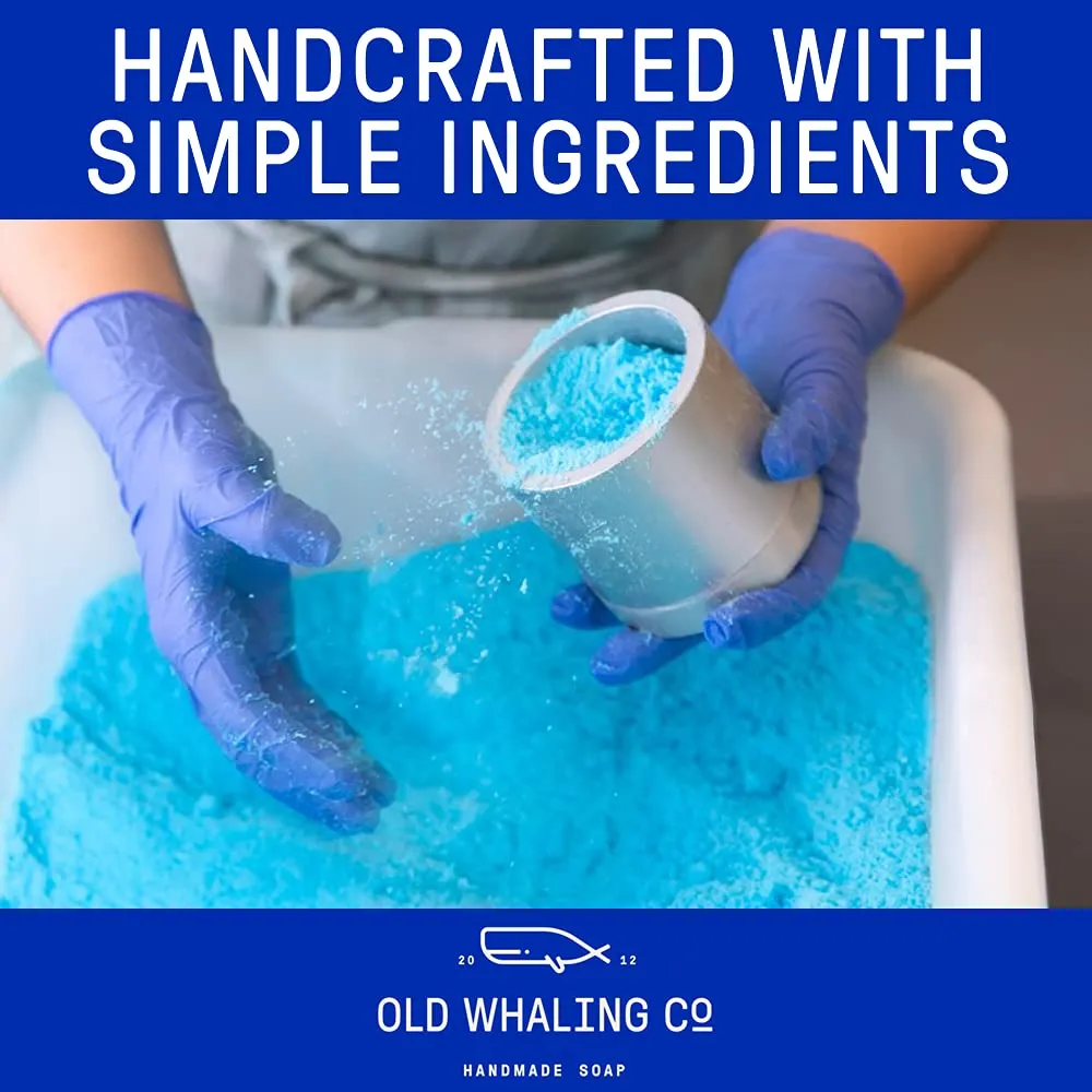 Old Whaling Co Seaweed and Sea Salt Bath Bomb – Set of 4 – Handmade Bath Soak with Epsom Salts – Cleansing, Soothing and Moisturizing Fizz – Sea Spray, Bergamot and Sand Jasmine Scent, 8 oz