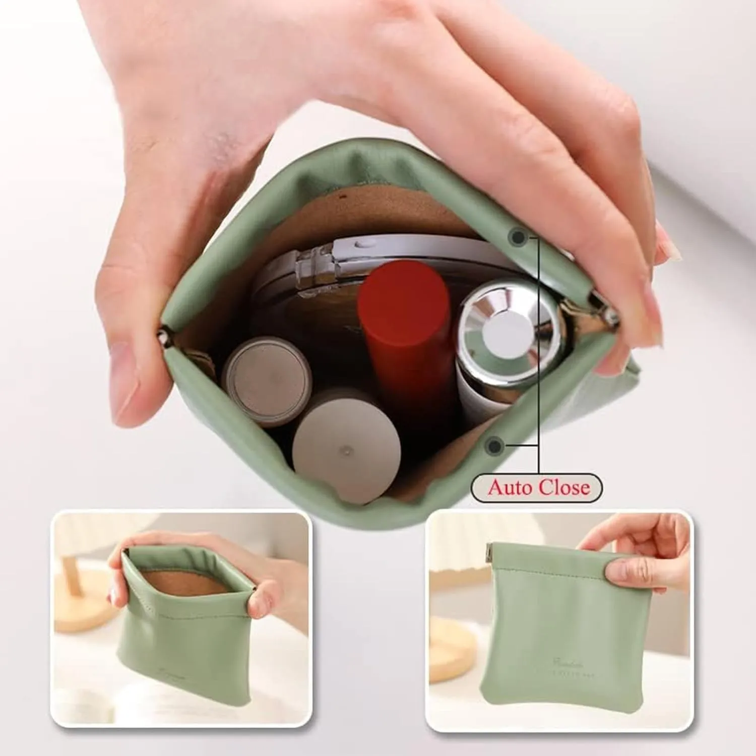 Onavee Purse Pouches,Pouchic Snap Closure Pouches,Onavee Pouchic Snap Closure Pouches for Glasses,Small Onavee Leather Purse Pouches (9PCS * Mixed)