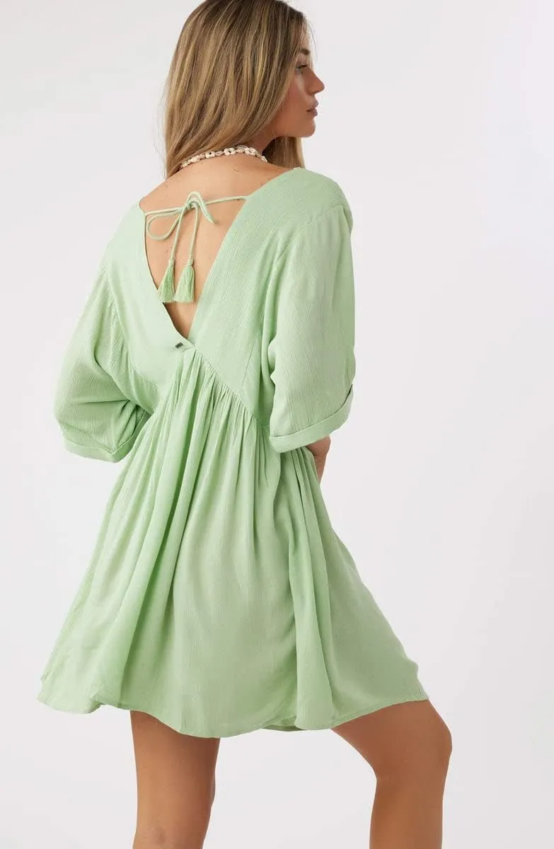 O'NEILL Women's Rosemary Mini Dress - Comfortable and Casual Short Sleeve Dresses for Women with V-Neckline