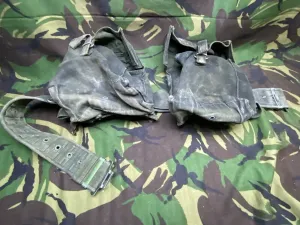 Original British Army 58 Pattern Pouches and Webbing Belt - Approx 36" Waist