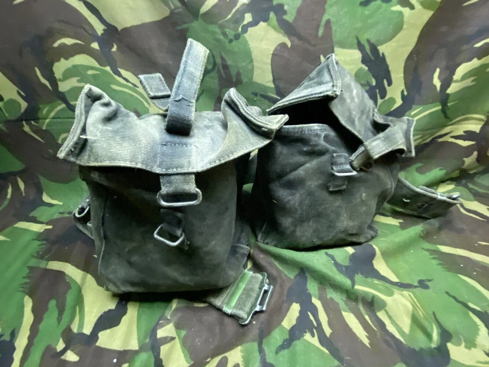 Original British Army 58 Pattern Pouches and Webbing Belt - Approx 36" Waist