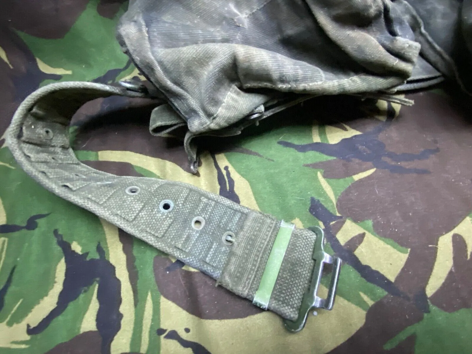 Original British Army 58 Pattern Pouches and Webbing Belt - Approx 36" Waist