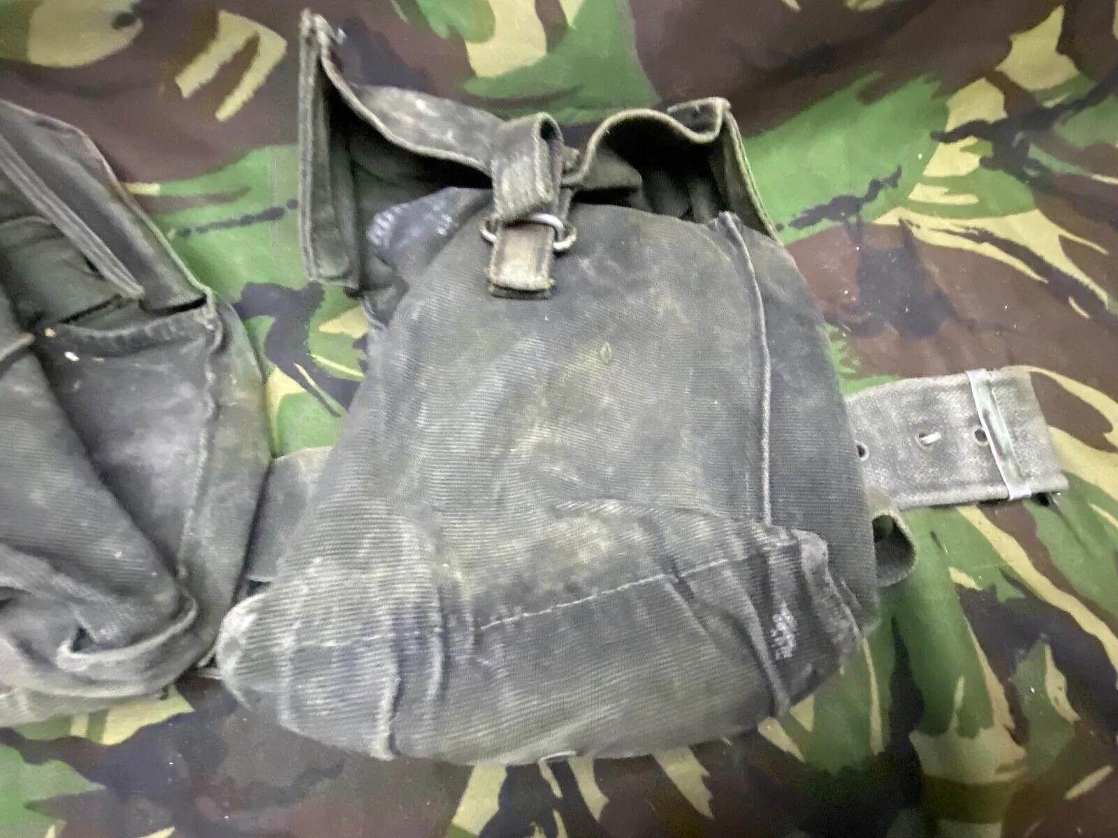 Original British Army 58 Pattern Pouches and Webbing Belt - Approx 36" Waist