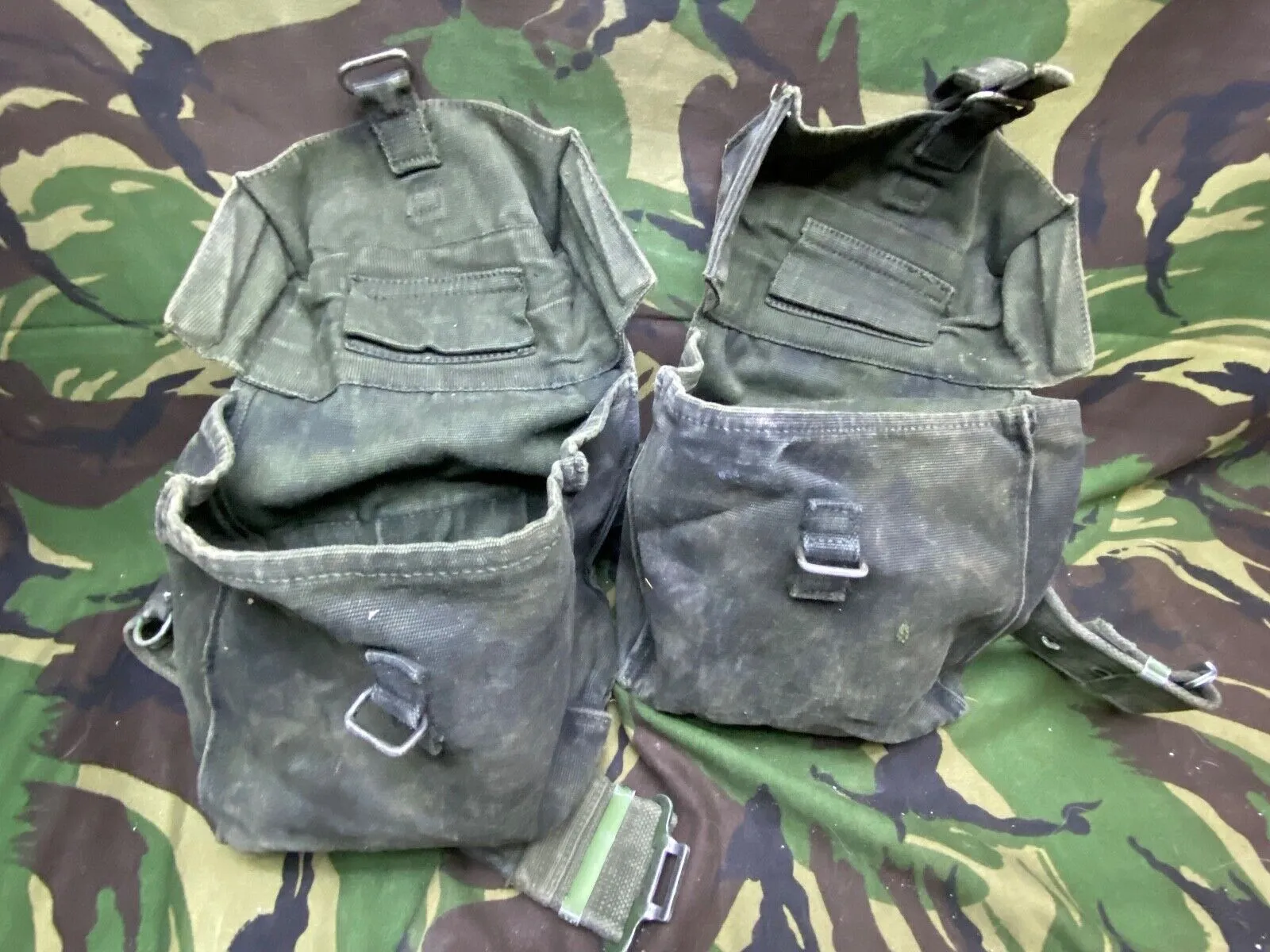 Original British Army 58 Pattern Pouches and Webbing Belt - Approx 36" Waist
