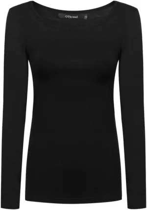 OThread & Co. Women's Long Sleeve T-Shirt Scoop Neck Basic Layer Stretchy Shirts