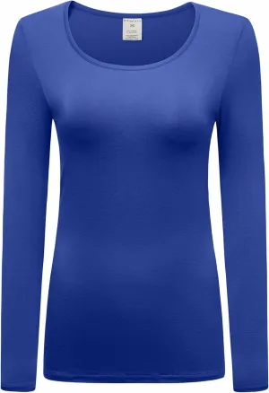 OThread & Co. Women's Long Sleeve T-Shirt Scoop Neck Basic Layer Stretchy Shirts