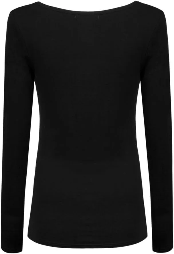 OThread & Co. Women's Long Sleeve T-Shirt Scoop Neck Basic Layer Stretchy Shirts