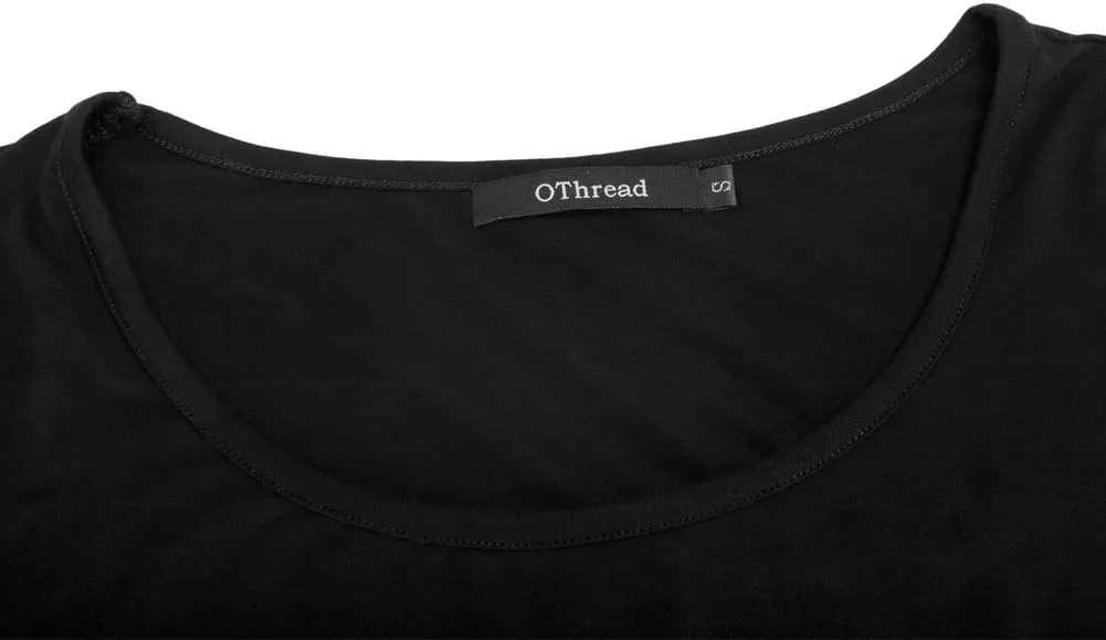 OThread & Co. Women's Long Sleeve T-Shirt Scoop Neck Basic Layer Stretchy Shirts