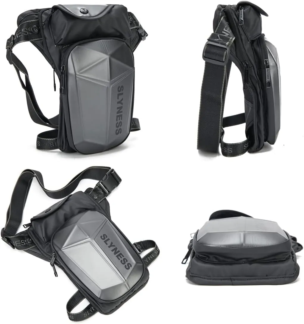Outdoor Hard Shell Thigh Drop Leg Bag for Men Women Waist Fanny Pack Motorcycle Ride Waterproof Crossbody Shoulder Sling Bag