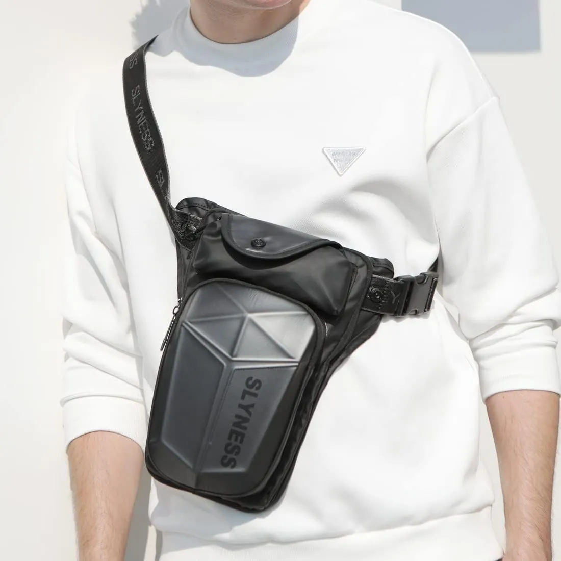 Outdoor Hard Shell Thigh Drop Leg Bag for Men Women Waist Fanny Pack Motorcycle Ride Waterproof Crossbody Shoulder Sling Bag