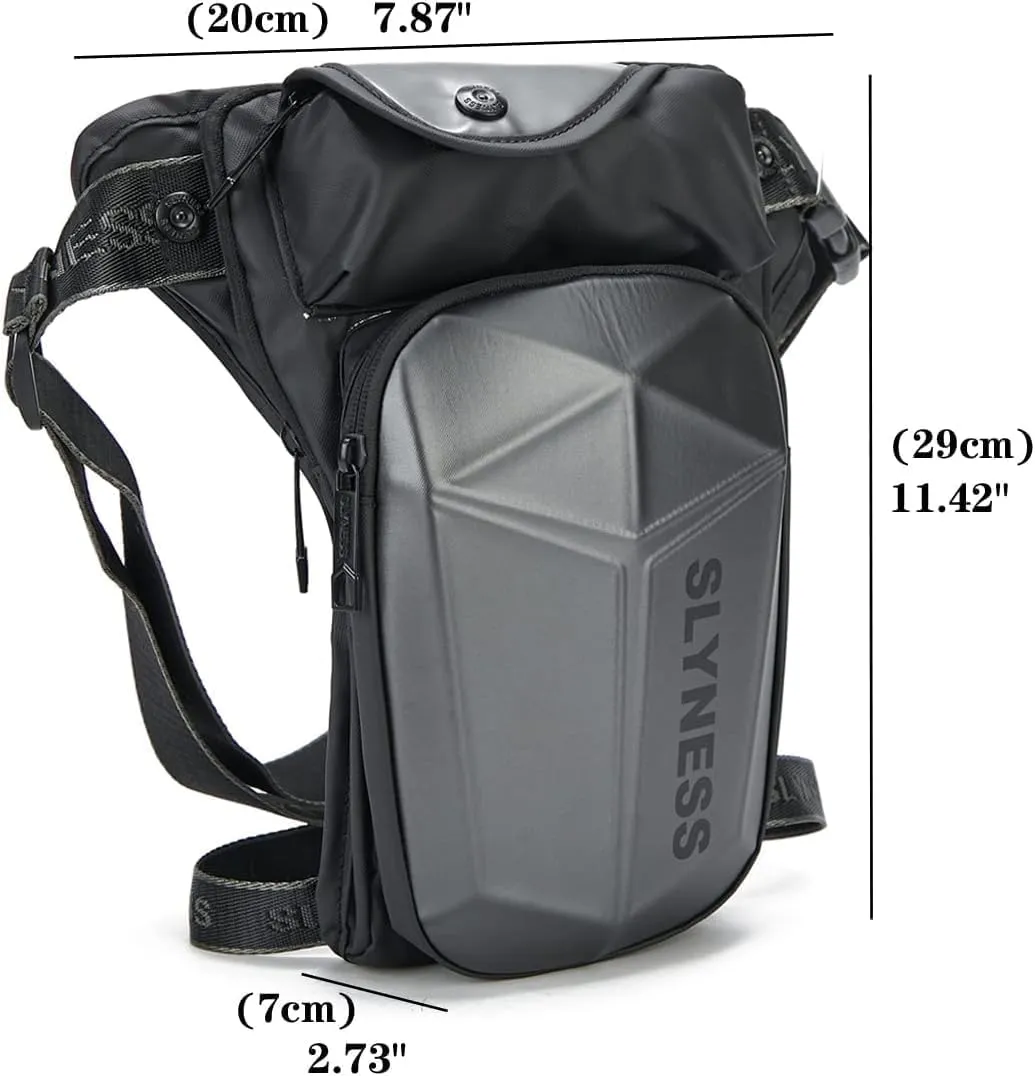 Outdoor Hard Shell Thigh Drop Leg Bag for Men Women Waist Fanny Pack Motorcycle Ride Waterproof Crossbody Shoulder Sling Bag