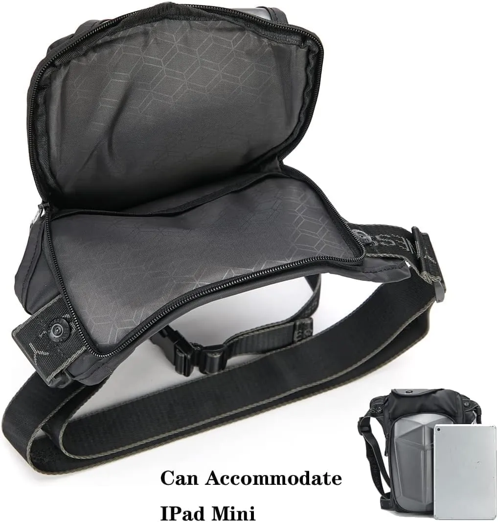 Outdoor Hard Shell Thigh Drop Leg Bag for Men Women Waist Fanny Pack Motorcycle Ride Waterproof Crossbody Shoulder Sling Bag