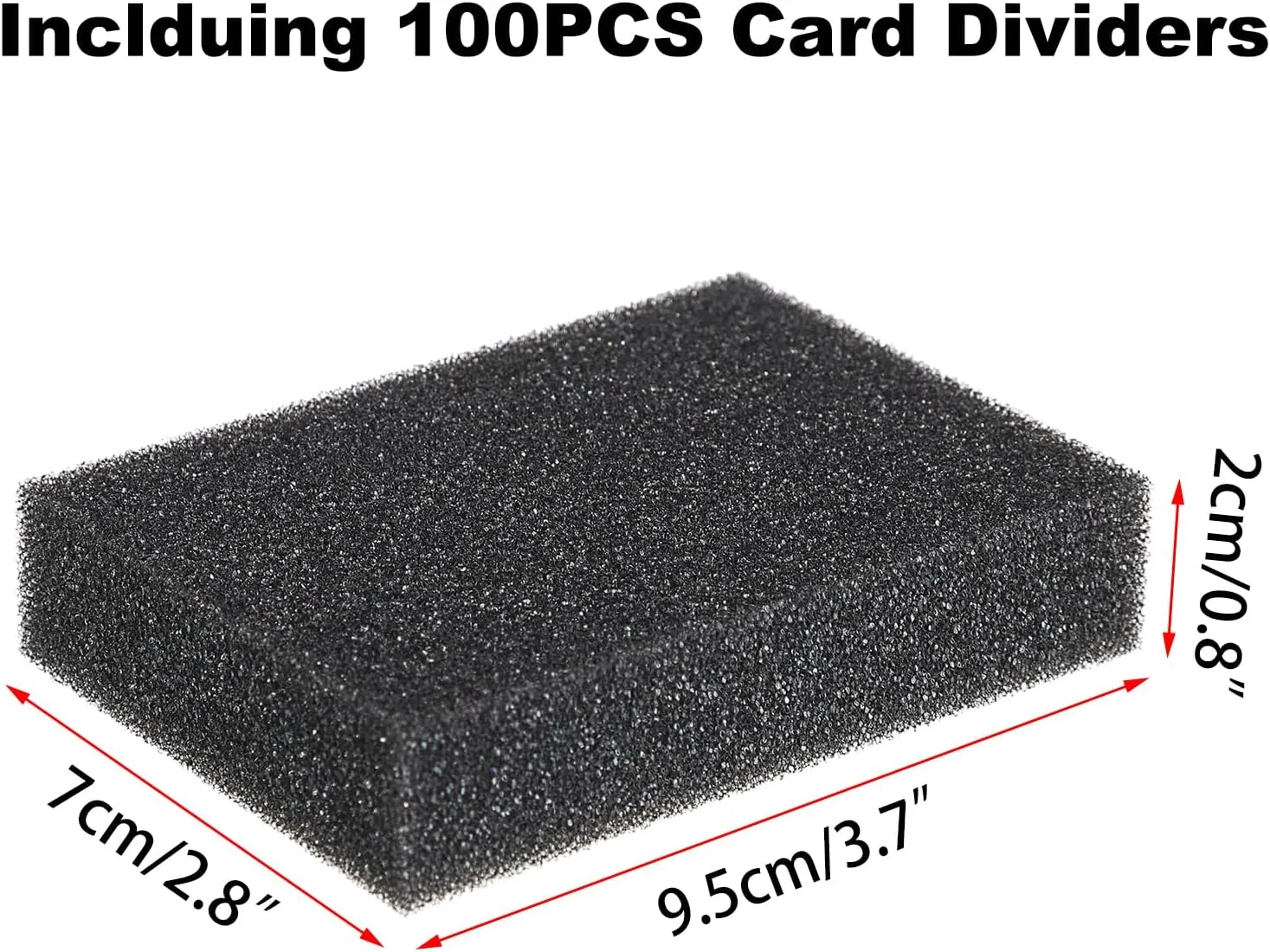 OwnMy 100PCS Sponge Card Dividers for Trading Card Storage Box, Foam Game Cards Divider Organizers, Shock-Absorbing Sponge Trading Cards Separators for Storage Boxes - Fill Extra Space
