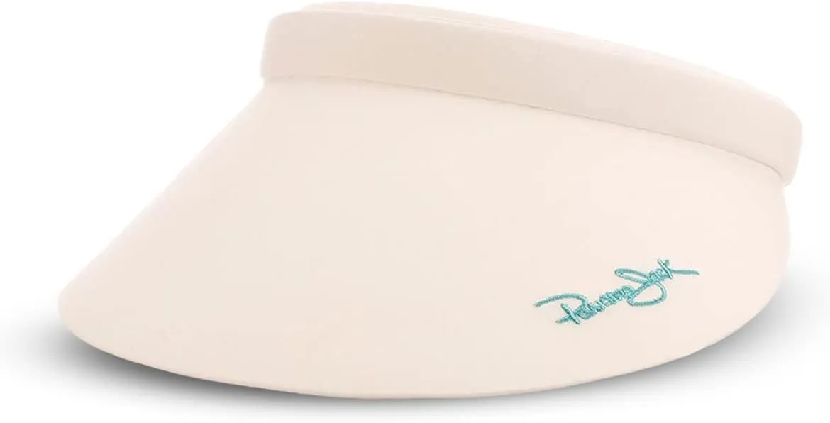 Panama Jack Women's Sun Visor - Packable Lightweight Microfiber, 4" Peak Brim Bill with Embroidered Logo