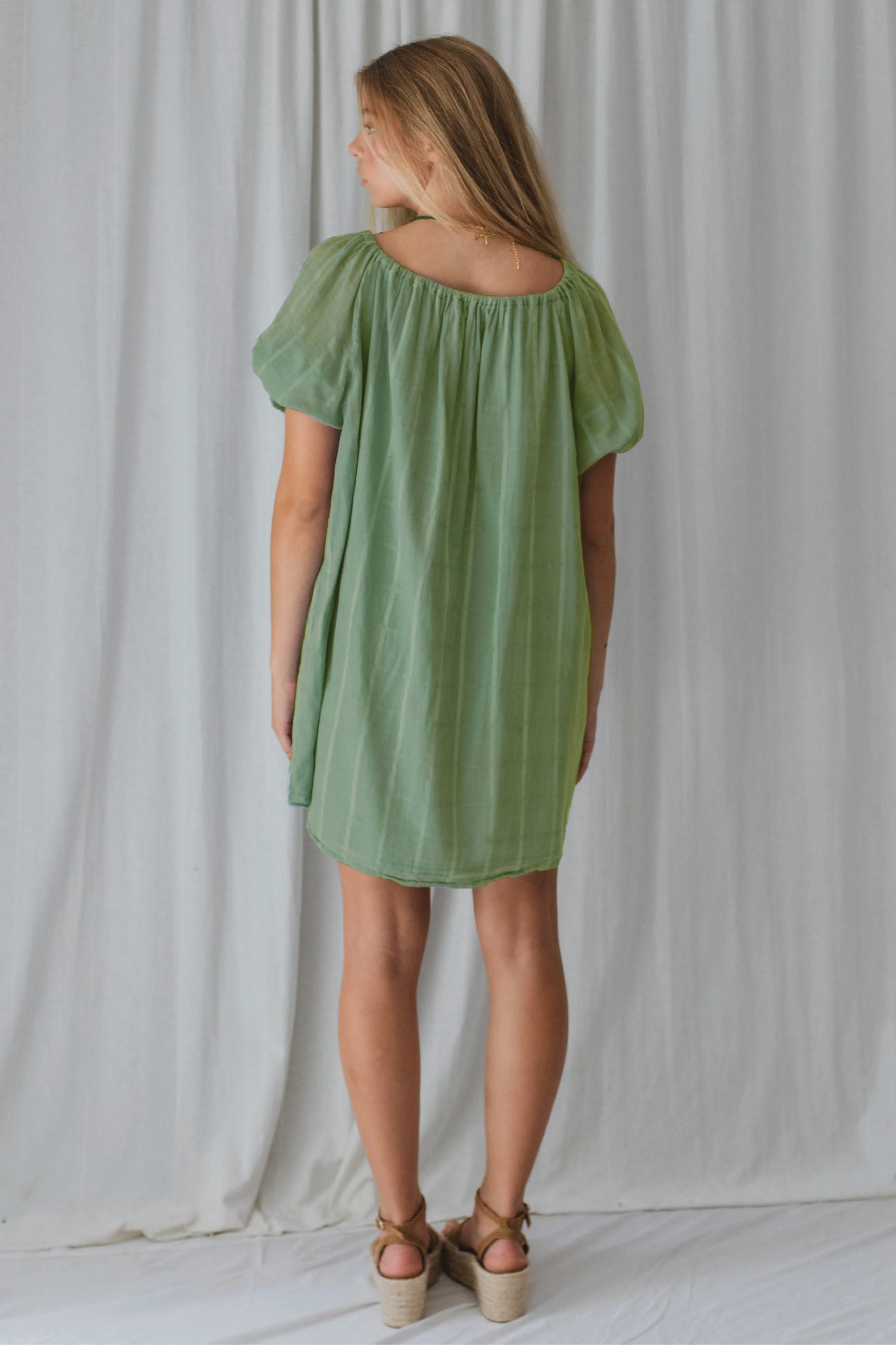 Penny Smock Dress - Sage