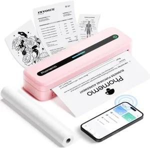 Phomemo M832 Portable Printers Wireless for Travel, Inkless Thermal Printer, Support 8.5" X 11" & A4 Thermal Paper,Bluetooth Mobile Printer Compatible with iPhone Android Laptop for Office Home School