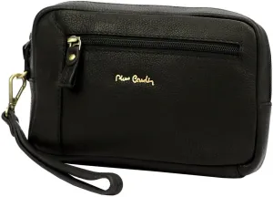 Pierre Cardin Elegant Belt Bag for Men - Leather Bag Men, Small Bag for Men 23 cm x 15 cm x 6 cm, black