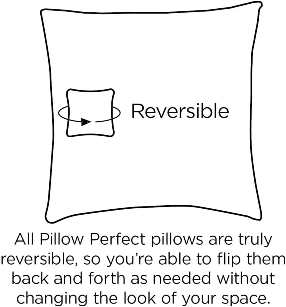 Pillow Perfect Outdoor/Indoor Pillows, Lumbar - 11.5" x 18.5", Blue Coral Bay 2 Count