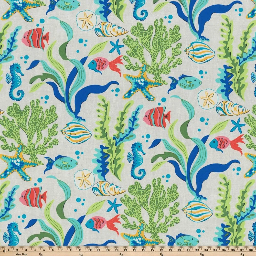 Pillow Perfect Outdoor/Indoor Pillows, Lumbar - 11.5" x 18.5", Blue Coral Bay 2 Count
