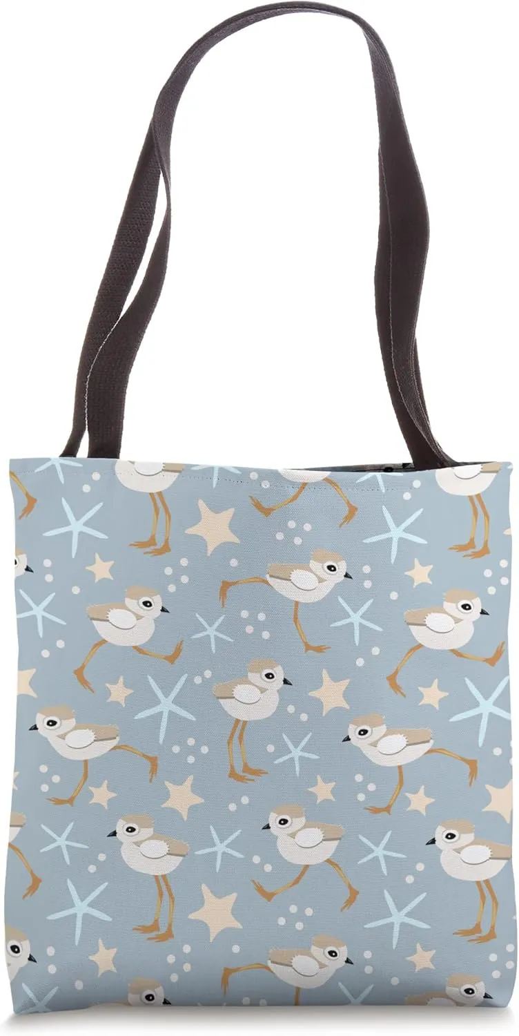 Piping Plover Coastal Shorebird Tote Bag