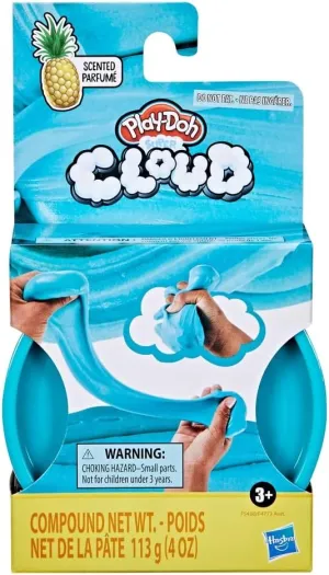 Play-Doh Super Cloud Scent Bundle - Pineapple & Fruit Punch with Gift Mini Pop-It Keychain