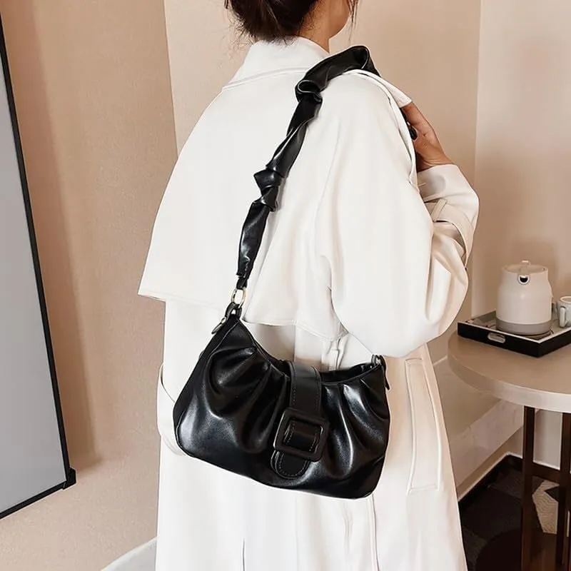 Pleated Underarm Shoulder Bags Women's Personalized Handbag Purses Fashion Cloud