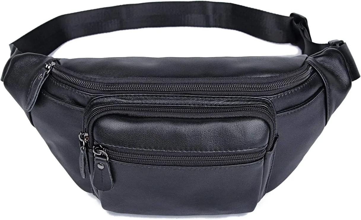 Polare Genuine Leather Fanny Pack/Waist Bag/Organizer (Classic Style)