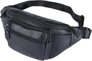 Polare Genuine Leather Fanny Pack/Waist Bag/Organizer (Classic Style)
