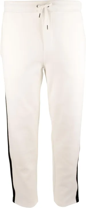 POLO RALPH LAUREN Men's Big & Tall Double Knit Mesh Track Pants WhtM 2XLT White/Black
