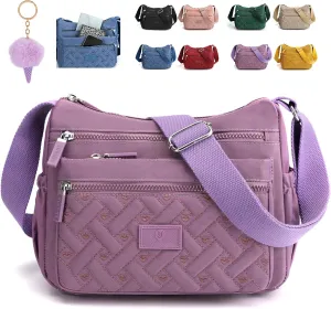 Popularate Crossbody, Lightweight Large Capacity Classic Small Popularate Bag, Nylon Shoulder Messenger Bag for Woman